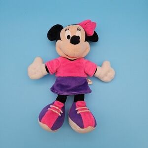 Vintage Disney 2001 Mattel‎ Fisher Price Minnie Mouse 12" Plush Pink & Purple